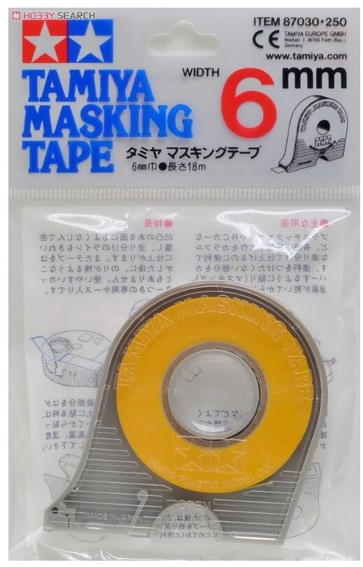 TAMIYA : REF : 87030 : TOOL / OUTILLAGE : Masking Tape With Dispenser / Ruban de Masquage avec Distributeur (6 MM X 18 M)