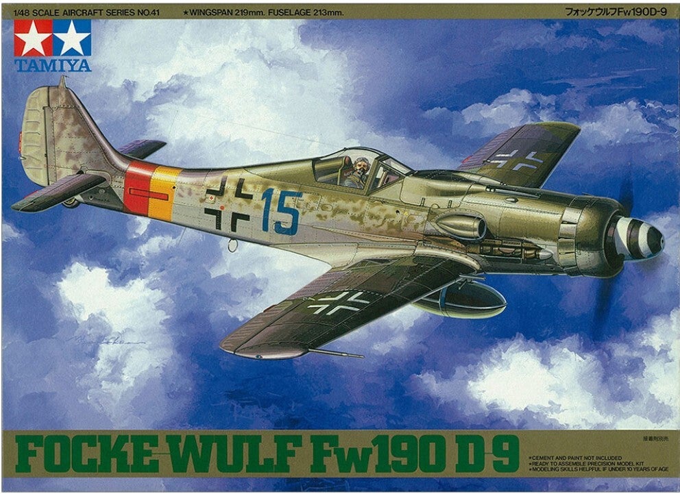 TAMIYA : REF : 61041 : 1:48 : AIRCRAFT SERIES KIT : German FOCKE-WULF : FW 190 D-9