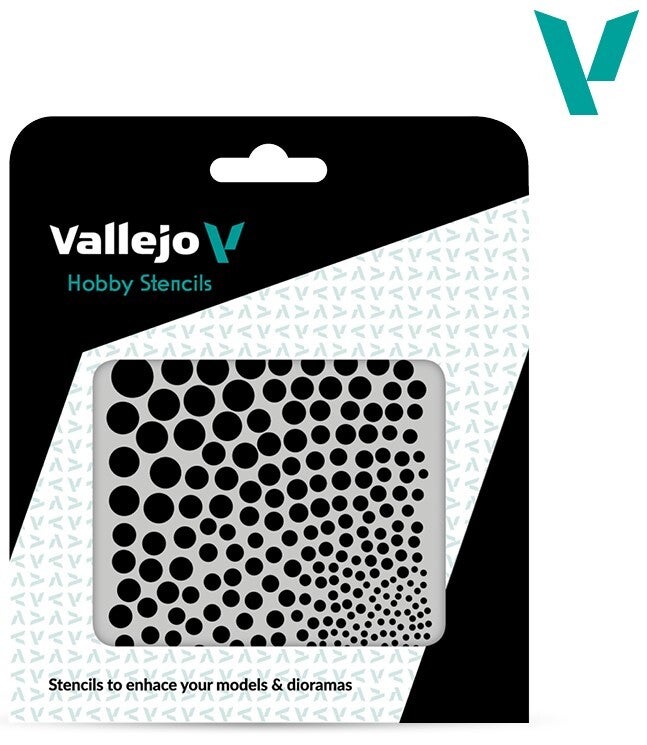 VALLEJO : REF : ST-SF002 : No Scale : FOR DIORAMA : STENCIL / POCHOIR : Circle Textures