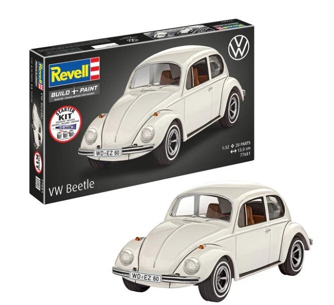 REVELL : REF : 77681 (07681) : 1:32 : STARTER KIT BEGINNER / DEBUTANT LEVEL 3 : German : VOLKSWAGEN (VW) : Beetle (1968-1982)