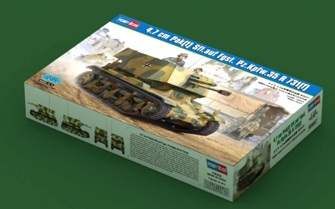 HOBBY BOSS : REF : 83807 : 1:35 : German 4.7 cm Pak(t) Sfl.auf Fgst. Pz.Kpfw.35 R 731 (f)