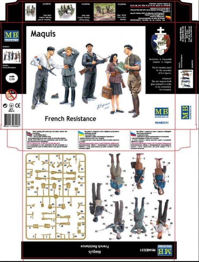 MASTER BOX LTD : REF : MB3551 : 1:35 : France : Maquis, French Resistance