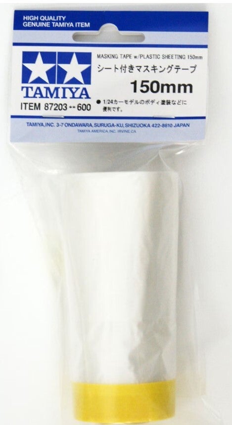TAMIYA : REF : 87203 : TOOL / OUTILLAGE : Masking Tape with Plastic Sheeting / Ruban de Masquage avec Film Plastique (150 MM)