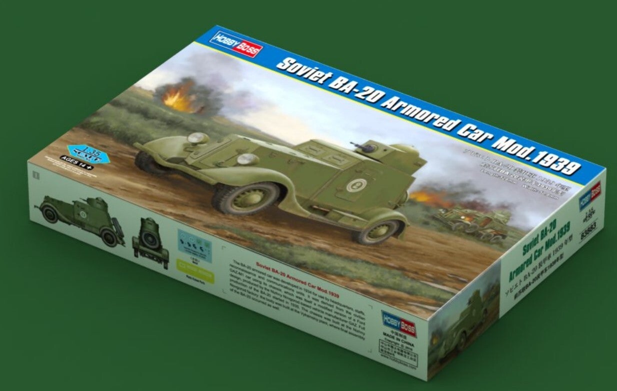 HOBBY BOSS : REF : 83883 : 1:35 : SOVIET : BA-20 Armored Car (Model 1939)