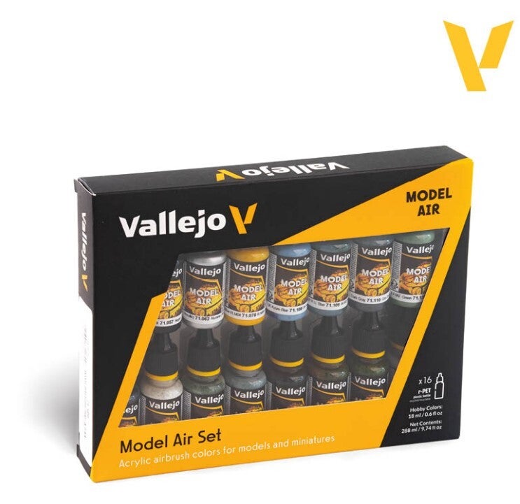 VALLEJO : REF : 71189 : MODEL AIR COLOR SERIE (AIRBRUSHING) : WWII British RAF & FAA : (16) (BOX SET / COFFRET)