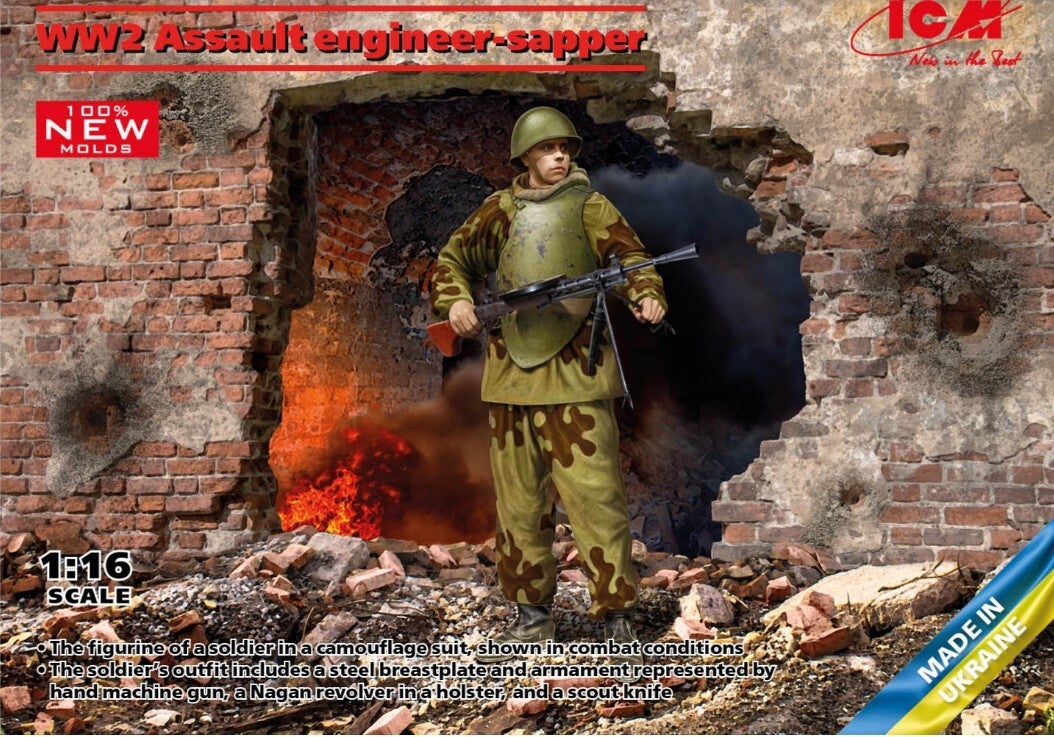 ICM : REF : 16013 : 1:16 ! FIG : Russian : Soviet Assault Engineer-Sapper (Sapeurs d'Assaut) (WWII)