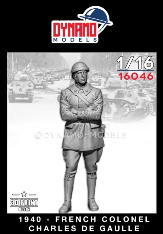 DYNAMO MODELS : REF : DYM-16046 : 1:16 ! : FIG : FRANCE : Tank Crew "Colonel De Gaulle" (1940)