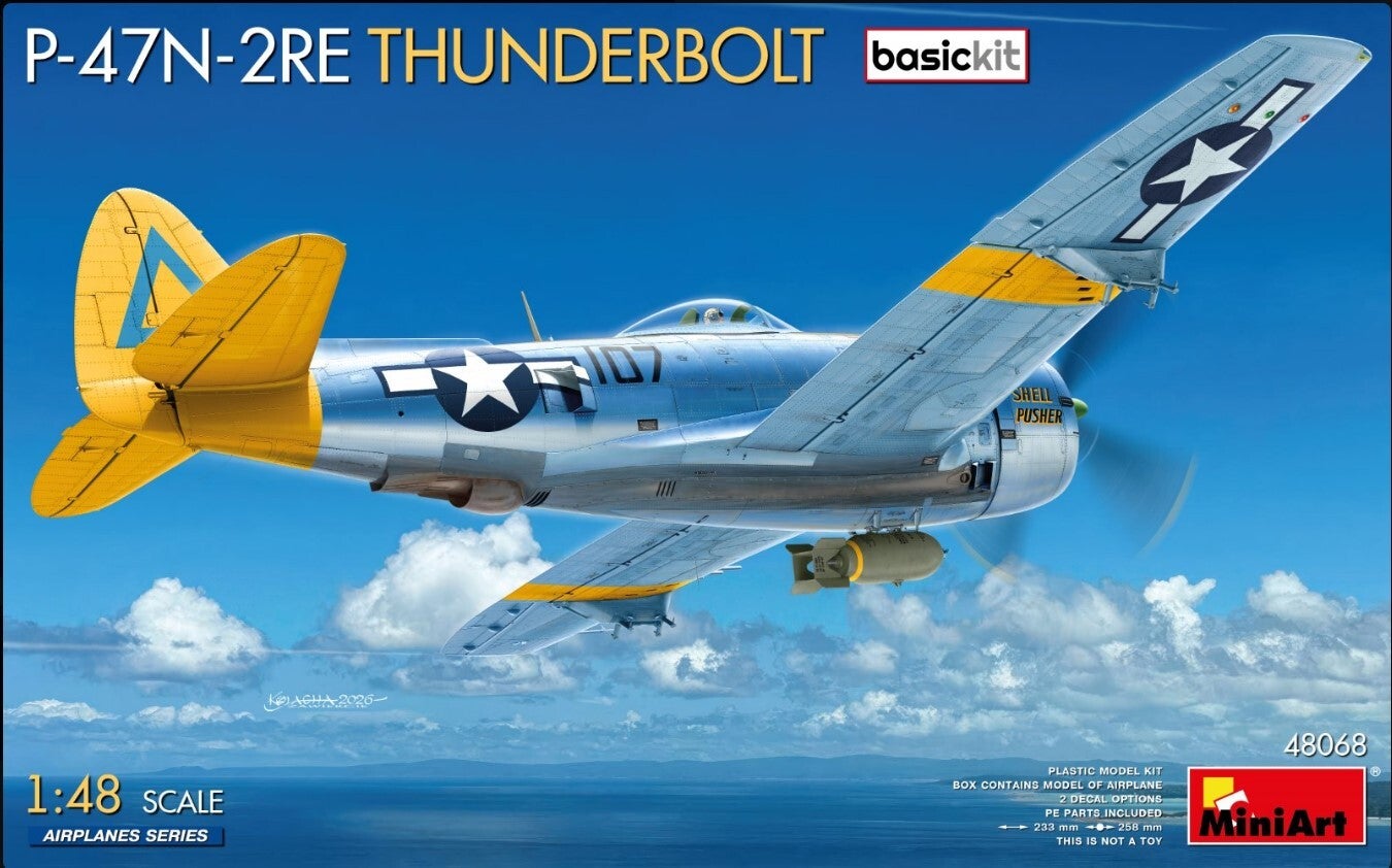 MINIART : REF : MINIART48068: 1:48 : US : REPUBLIC : P-47N-2RE THUNDERBOLT (BASIC KIT)