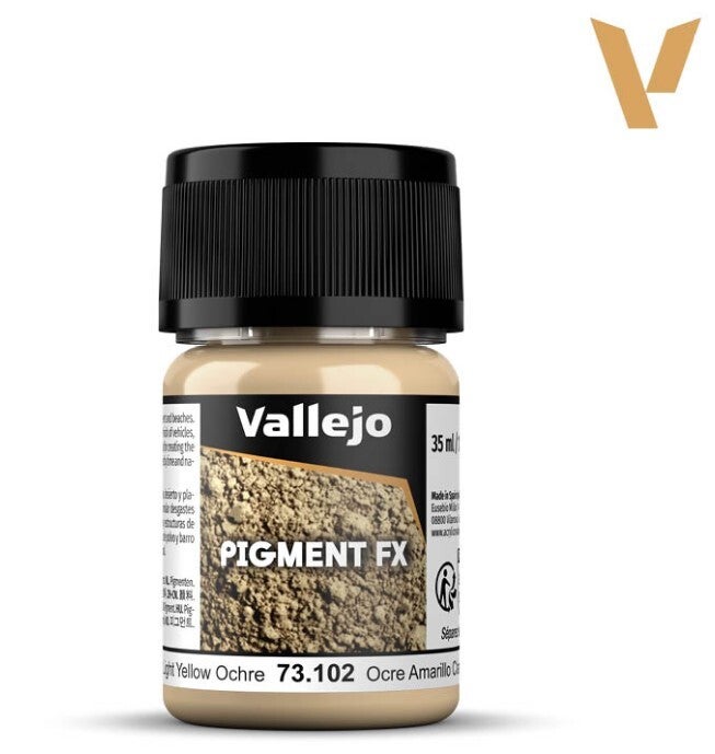 VALLEJO : REF : 73102 : PIGMENT : FX SERIE : Light Yellow Ochre / Ocre Jaune Clair (35 ML)