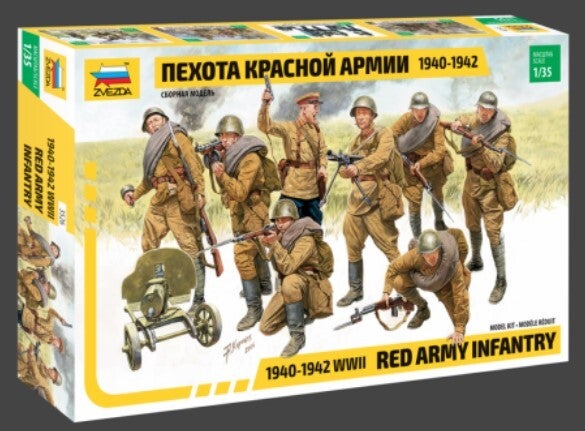 ZVEZDA : REF : 3526 : 1:35 : FIG SET : Red Army Infantry (1940-1942) (7 Fig)