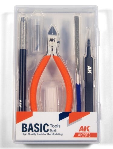 AK INTERACTIVE : REF : AK9013 : TOOLS SET / SET D'OUTILS : Basic Tool Set for Beginners / Ensemble d'Outils de Base pour Débutants (4 Tools)