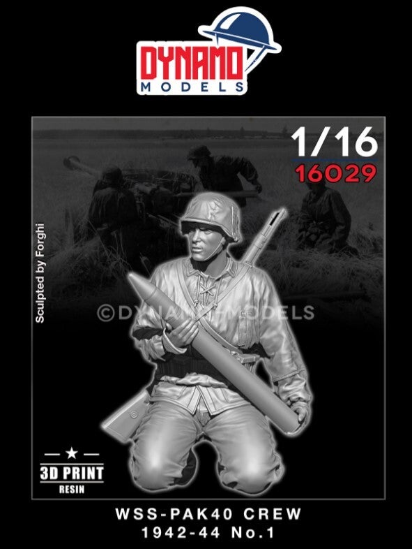DYNAMO MODELS : REF : DYM-16029 : 1/16 ! FIG : German WSS PAK40 Crew (1942-44) N 1 (WWII)