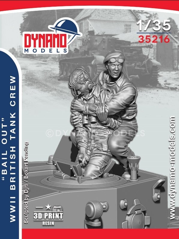 DYNAMO MODELS : REF : DYM-35216 : 1:35 : FIG : UK : British Tank Crew “Bail Out” (SET N 1) (2 Fig.)