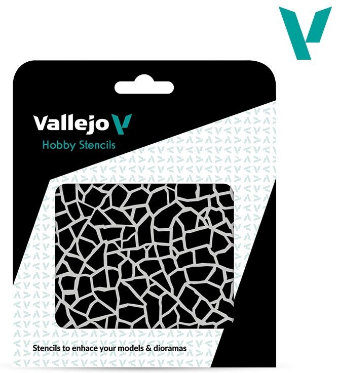 VALLEJO : REF : ST-CAM003 : 1:32 : FOR DIORAMA : STENCIL / POCHOIR : Giraffe Camo WWII