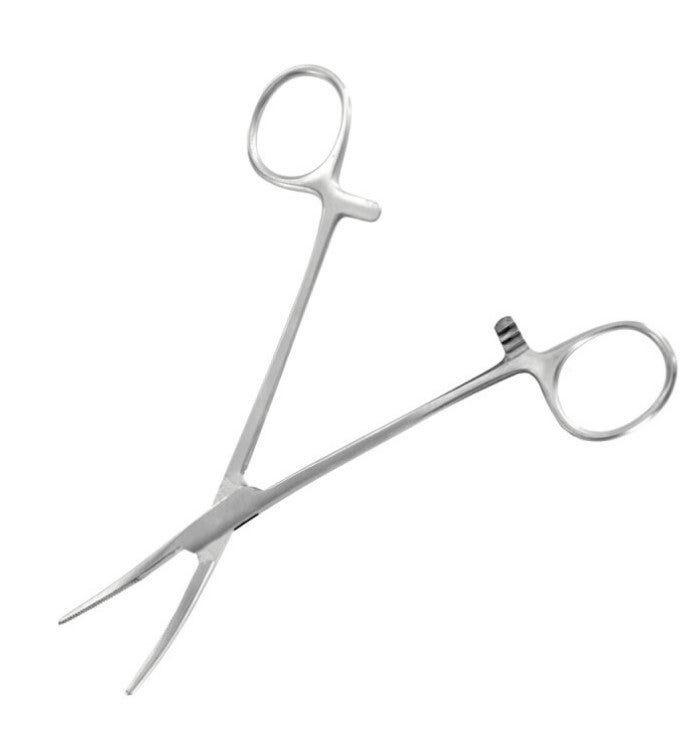 SHESTO (MODELCRAFT) : REF : PCL5046 : MATERIAL : Curved Locking Forceps Jaws (Serrated) (150mm)