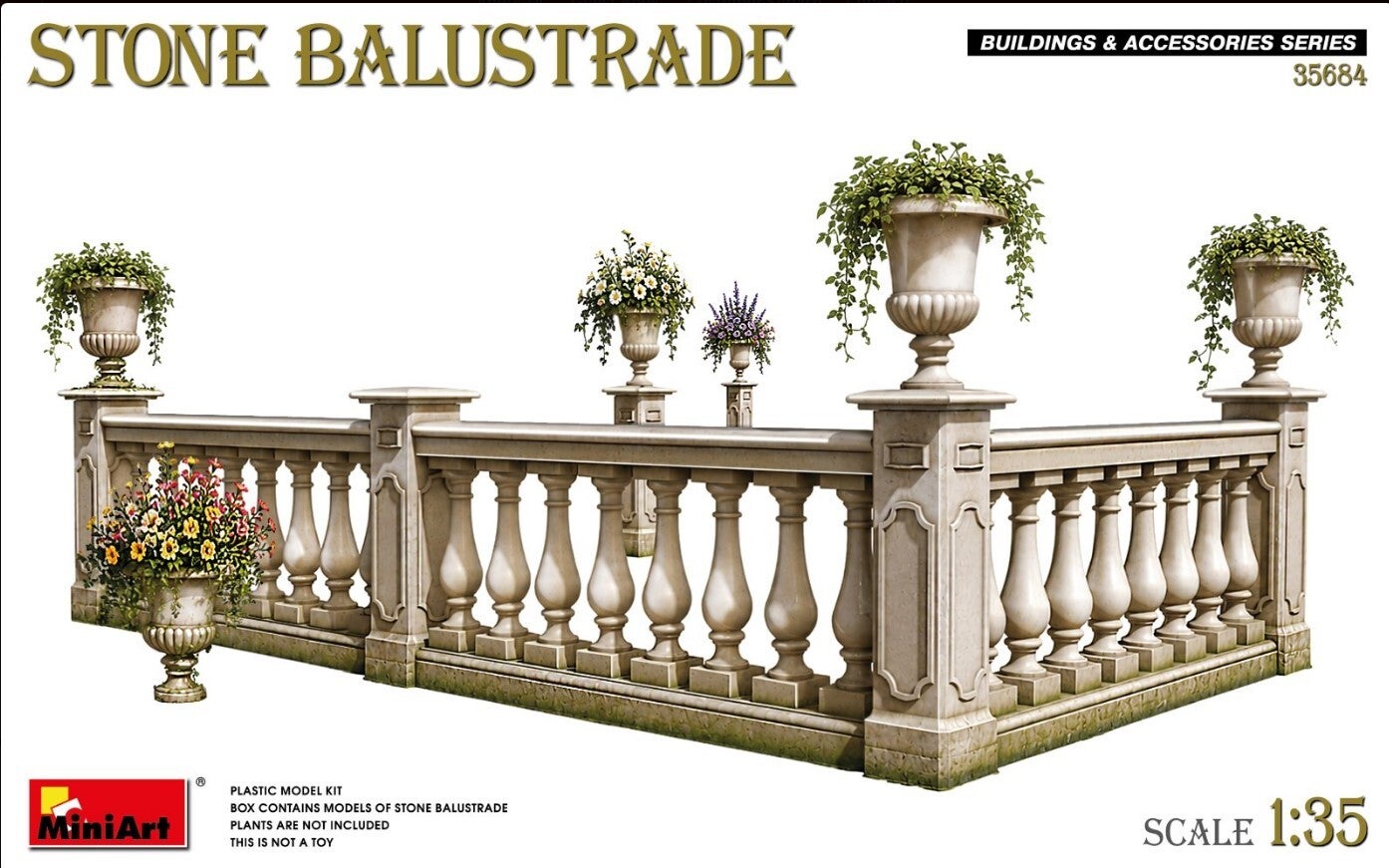MINIART : REF : MINIART 35684 : 1:35 : ACCESSORIES : Stone Balustrade