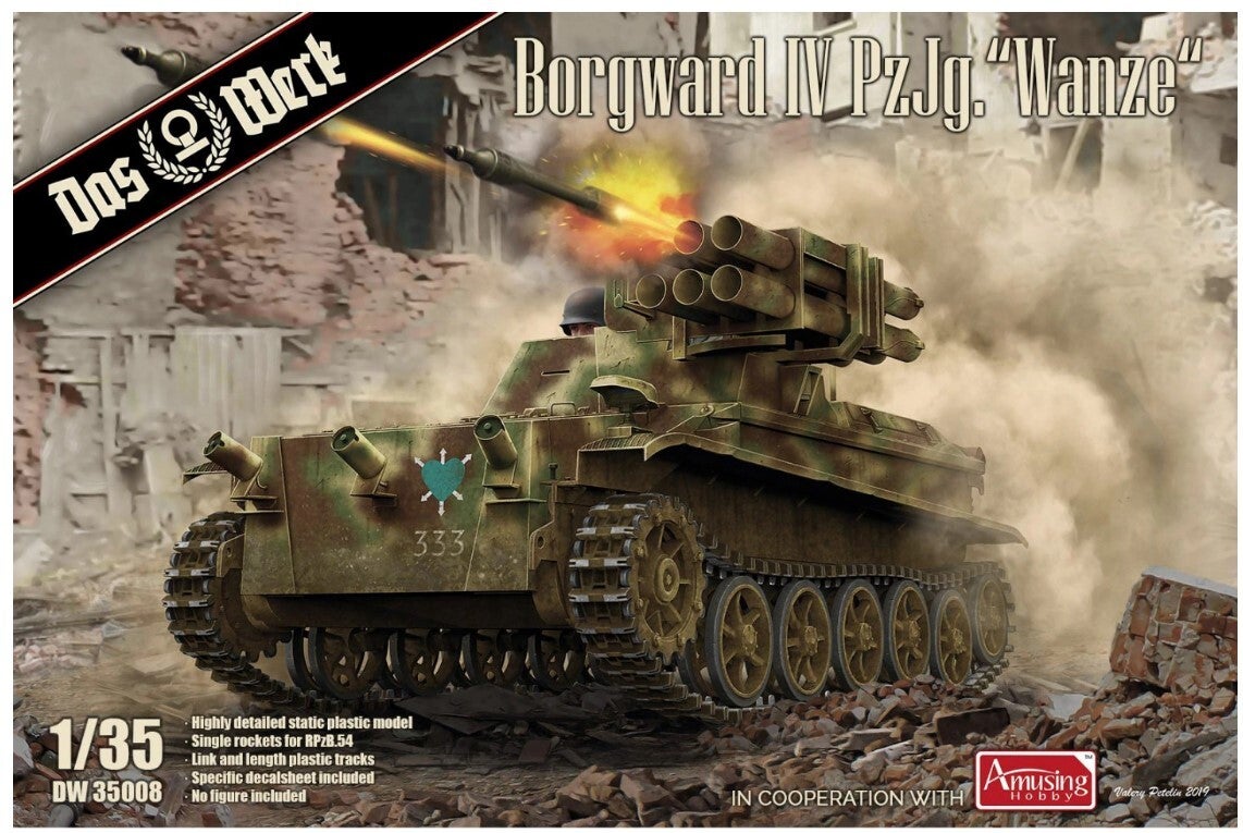 DAS WERK : REF : DW35008 : 1/35 : German Borgward IV : Panzerjäger "Wanze" (Mini Explosive Carrier modify in Anti-Tank)