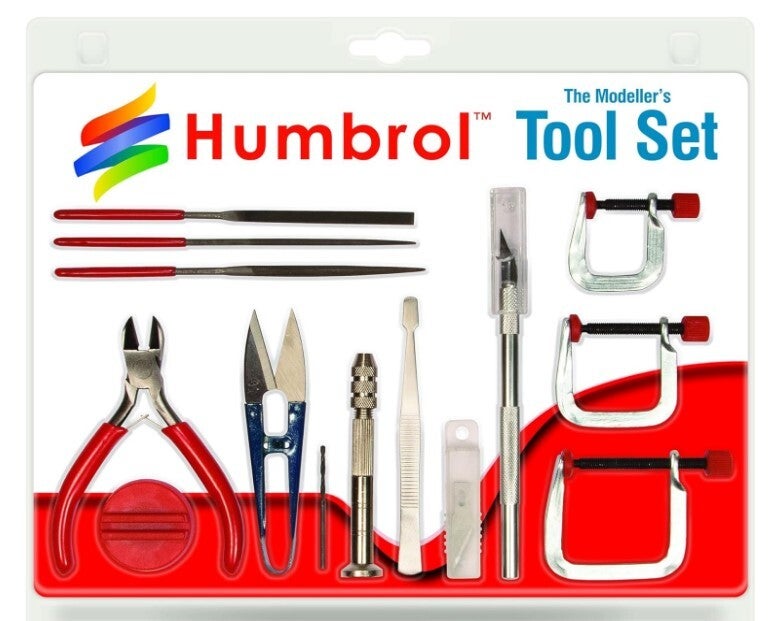HUMBROL : REF : AG9159 : TOOLS SET / SET D'OUTILS : The Modeller's Tools Set (MEDIUM MODEL (16 Tools))