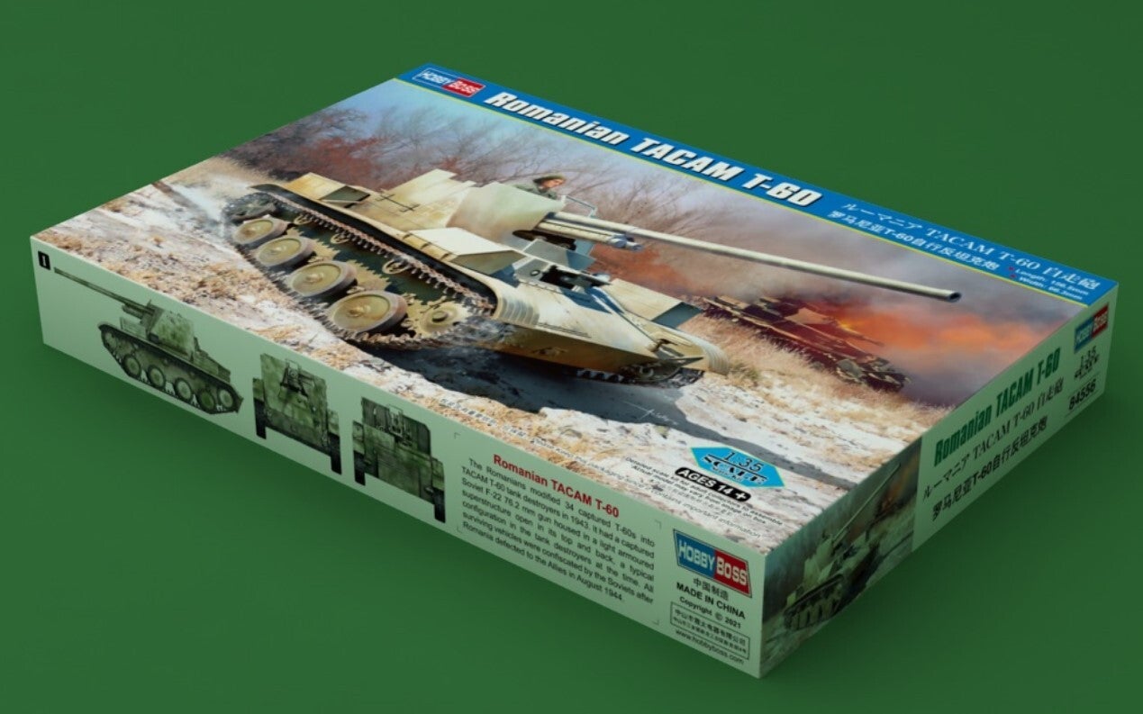 HOBBY BOSS : REF : 84556 : 1:35 : ROMANIA : TACAM T60 (Canon Antichar sur Affût Mobile)