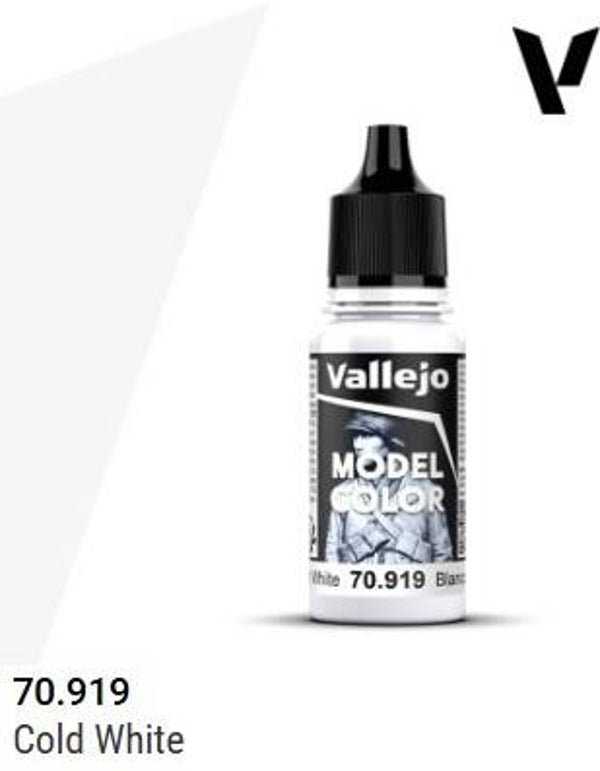 VALLEJO : REF : 70919 : MODEL COLOR SERIE : Cold White / Blanc Froid (18 ml)