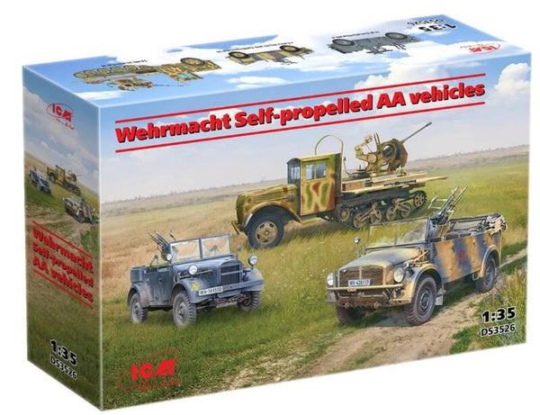 ICM : REF : DS 3526 : 1:35 : VEHICLE SET : German WWII "Self-Propelled AA Guns of the Wehrmacht" (3)