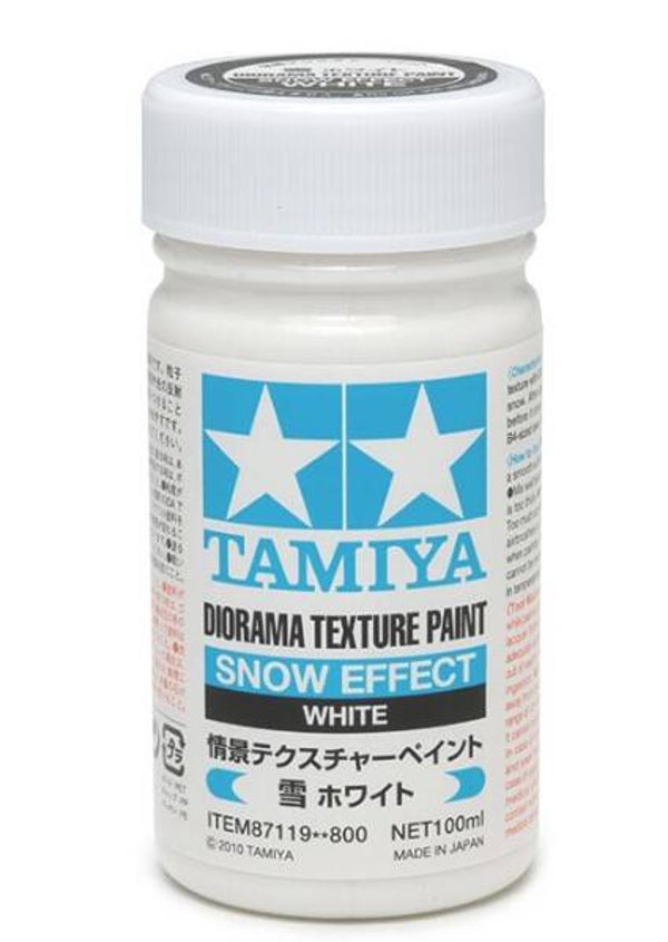 TAMIYA : REF : 87119 : DIORAMA TEXTURE : DIORAMA TEXTURE PAINT (SNOW EFFECT, WHITE) (100 ML)