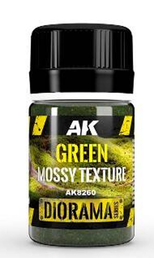 AK INTERACTIVE : REF : AK8260 : FOR DIORAMA : VEGETATION : GREEN MOSSY TEXTURE / TEXTURE MOUSSEUSE VERTE