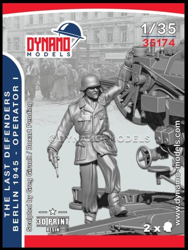 DYNAMO MODELS : REF : DYM-35174 : 1:35 : FIG : German The Last Defenders Berlin 1945 – Operator No.1 (1 Fig.)