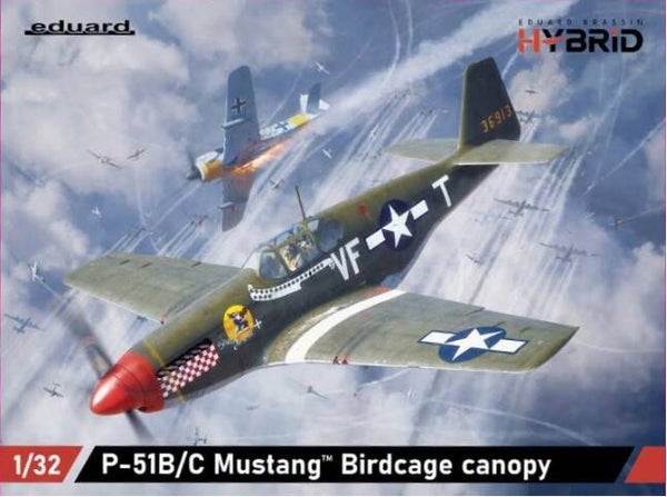 EDUARD : REF : 932012 : 1:32 : AIRCRAFT KIT : US : NORTH AMERICAN : P-51B/C Mustang Birdcage Canopy (HYBRID)