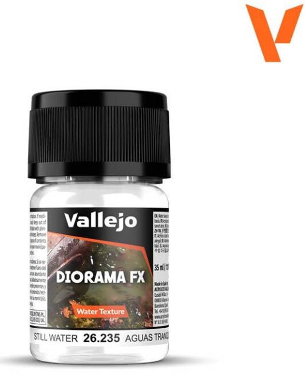 VALLEJO : REF : VAL26235 : DIORAMA EFFECTS : FX SERIE : WATER TEXTURE : Still Water (35 ml)