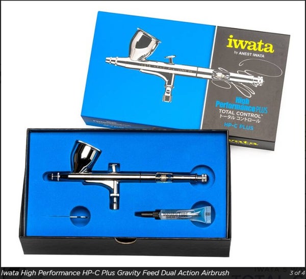 IWATA (ANEST) : REF : H4001 : AIRBRUSH / AEROGRAPHE : IWATA High Performance HP-C Plus Gravity Feed Dual Action Airbrush (0.3 mm)