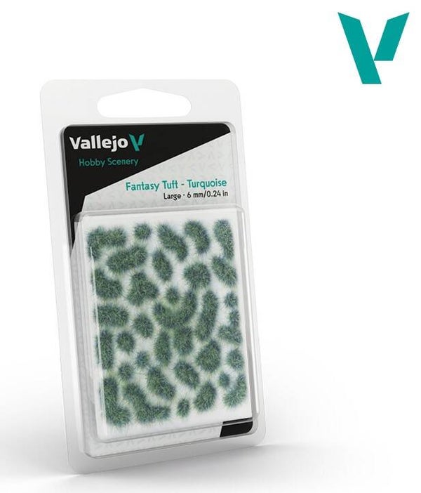 VALLEJO : REF : SC432 : 1:35 : FOR DIORAMA : SCENERY : PLANT / TREE : Fantasy Tuft – Turquoise
