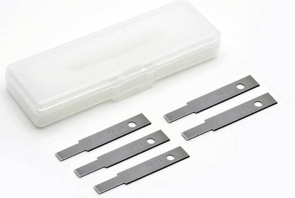 TAMIYA : REF : 74159 : TOOL / OUTILLAGE : Modeler's Knife Pro Replacement Blade (Narrow (Etroit Burin) Chisel , 5pcs)