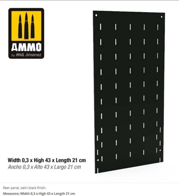 AMMO BY MIG J. : REF : A.MIG-8870 : MODULAR SYSTEM WORKSHOP SERIE : Rear Panel / Panneau Arrière