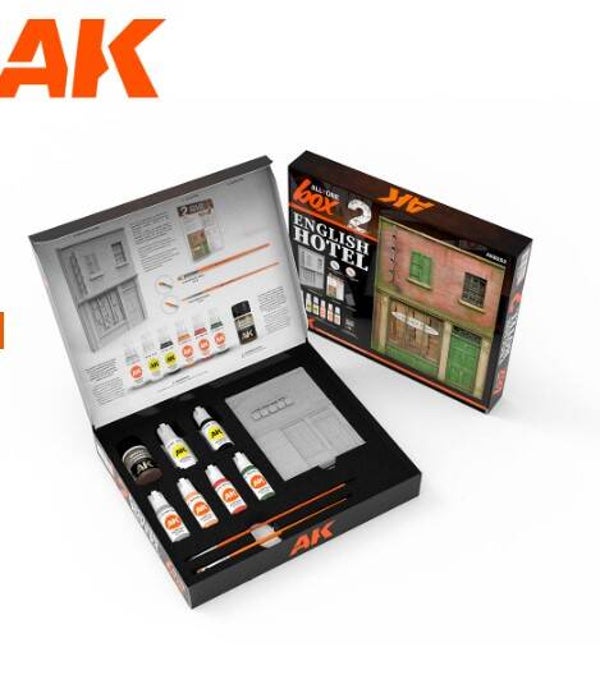 AK INTERACTIVE : REF : AK8253 : 1:35 : SCENERY FOR DIORAMA : ALL IN ONE SET - BOX 2 : ENGLISH HOTEL