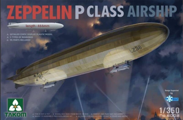 TAKOM : REF : 6002 : 1:350 : AIRCRAFT KIT : German : ZEPPELIN P CLASS AIRSHIP (1915-1916)