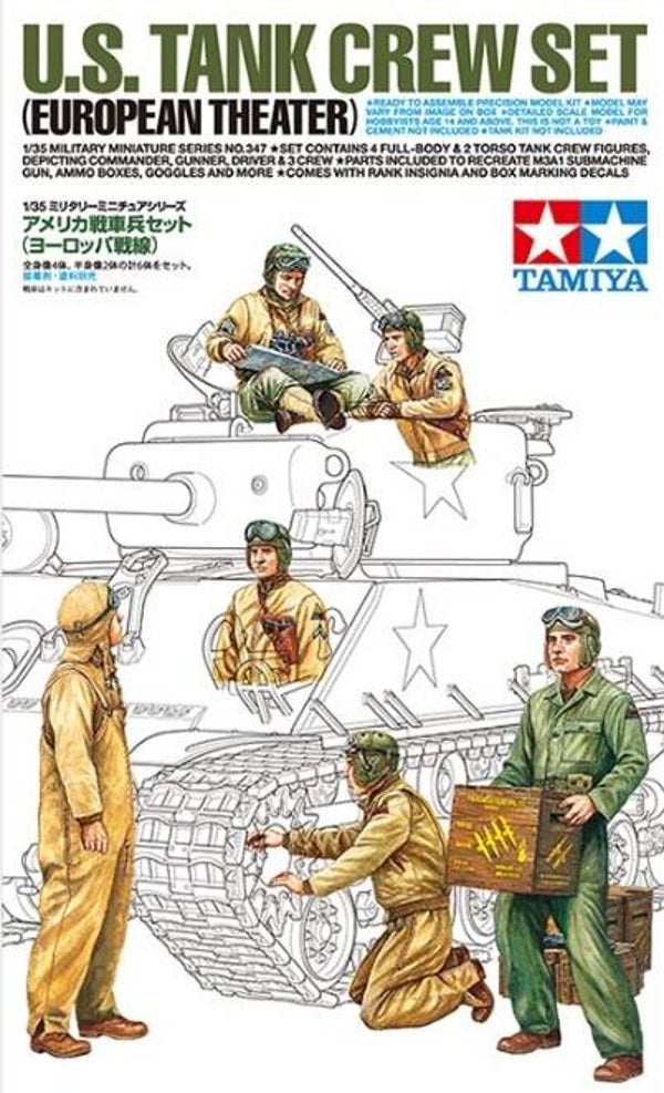 TAMIYA : REF : 35347 : 1:35 : US : Tank Crew set (WWII European Theater) (6 Fig.)