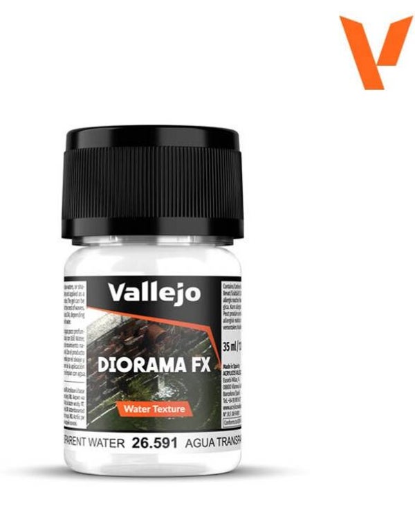 VALLEJO : REF : VAL26591 : DIORAMA EFFECTS : FX SERIE : WATER TEXTURE : Transparent Water (Colorless Basic)  (35 ml)
