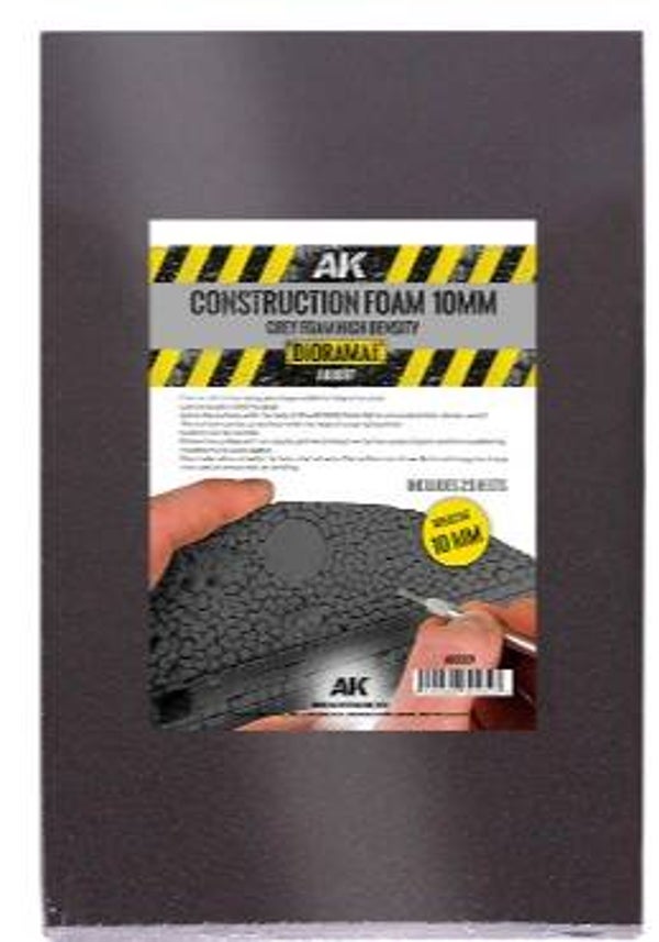 AK INTERACTIVE : REF : AK8098 : TOOL / OUTILLAGE : CONSTRUCTION FOAM 6 & 10MM : BLUE FOAM (195 x 295 MM (2 SHEETS))