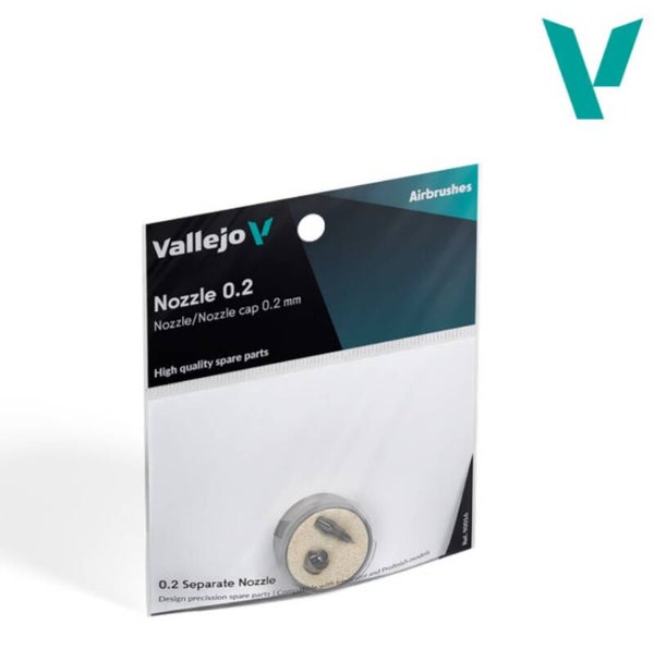 VALLEJO : REF : 90016 : AIRBRUSH ACCESSORY : Replacement Nozzle / Nozzle Cap 0.2 / Embout / Bouchon d'Embout de Rechange 0,2 (FOR VAL REF : 90001 & 90002)
