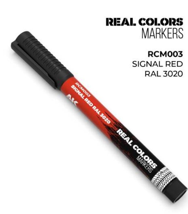 AK INTERACTIVE : REF : RCM003 : RC (REAL COLOR) MARKER SERIE : SIGNAL RED RAL 3020