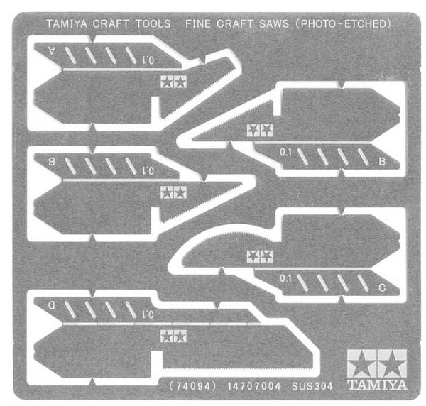 TAMIYA : REF : 74094 : TOOL / OUTILLAGE : Fine Craft Saws (Photo-Etched)