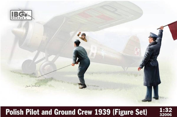 IBG MODELS : REF : 32006 : 1:32 (!) : Polish Pilot and Ground Crew 1939 (Figure set)