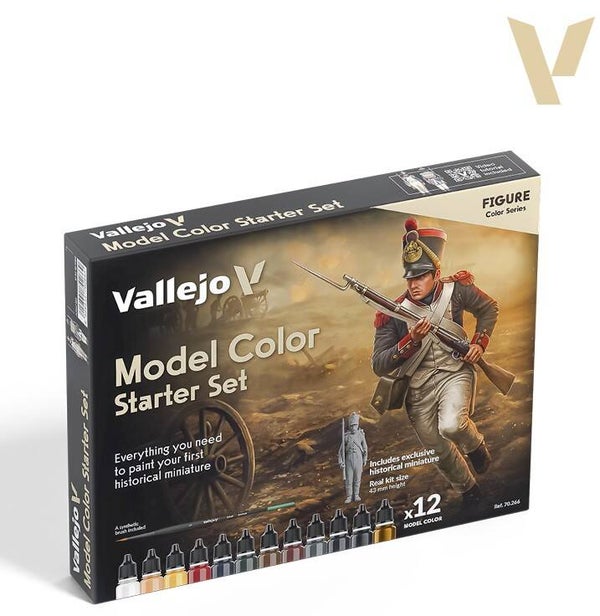 VALLEJO : REF : 70266 : MODEL COLOR / GAME COLOR SERIES : Model Color Starter Set (12) (BOX SET / COFFRET)