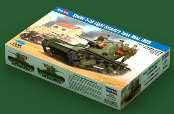 HOBBY BOSS : REF : 82496 : 1:35 : SOVIET : T-26 (Light Infantry Tank) (Model 1935)