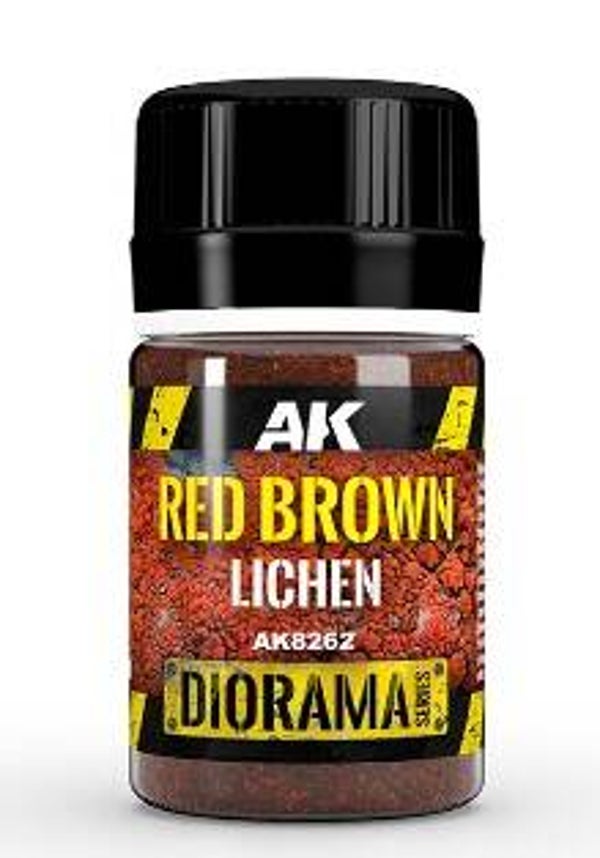 AK INTERACTIVE : REF : AK8262 : FOR DIORAMA : VEGETATION : RED BROWN LICHEN / LICHEN BRUN ROUGE