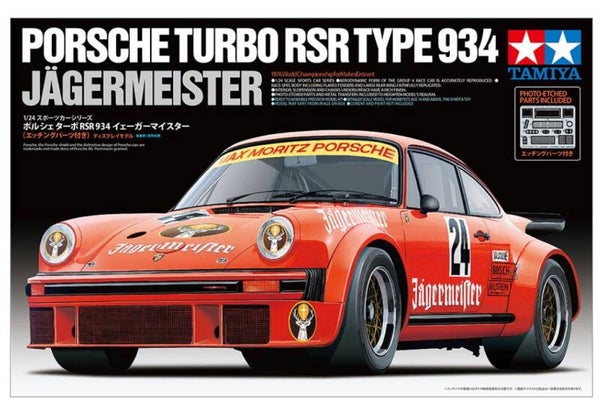 TAMIYA : REF : 24328 : 1:24 : German : PORSCHE : Turbo RSR Type 934 (Jägermeister) (Racing Vers. of the 911 Turbo) (1976-1977)