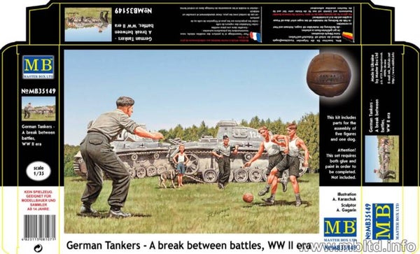MASTER BOX LTD : REF : MB35149 : 1:35 : German Tankmen "A Break Between Battles" (1 Dog + 5Fig)