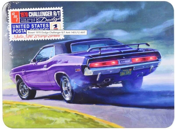 AMT : REF : AMT 1401 : 1:25 : US : DODGE : Challenger R/T (1970) ("USPS Stamp Series") (METAL TIN BOX)