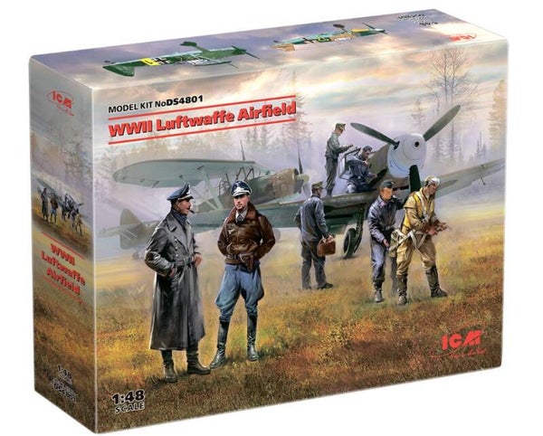 ICM : REF : DS 4801 : 1:48 : AIRKIT MODELE SET : German "WWII Luftwaffe Airfield" (Bf 109F-4 / Hs 126B-1 / 7 Fig.) (9)